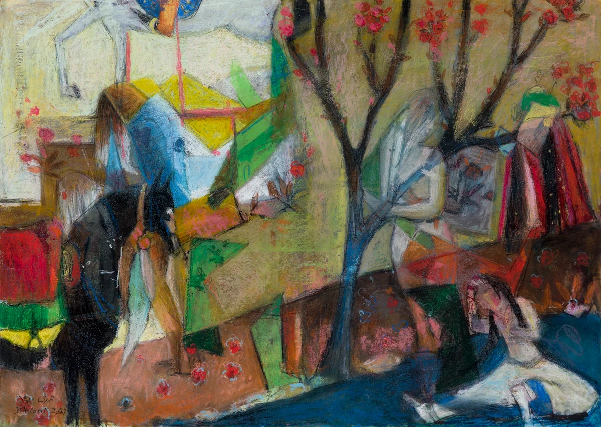 Shirin Bathing in a Pond